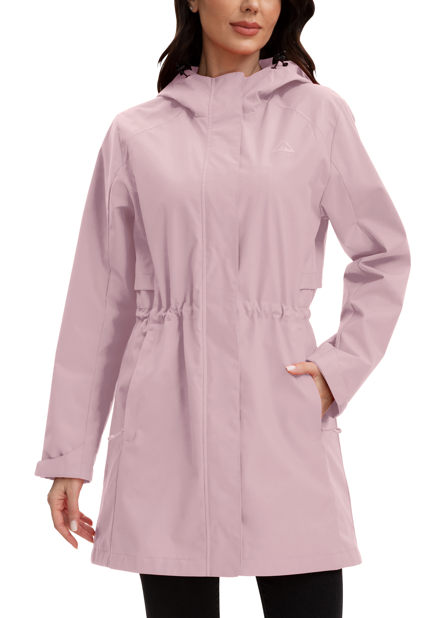 Waterproof Womens Fleece-Lined Hooded Coat Perfect for Rainy Weather
