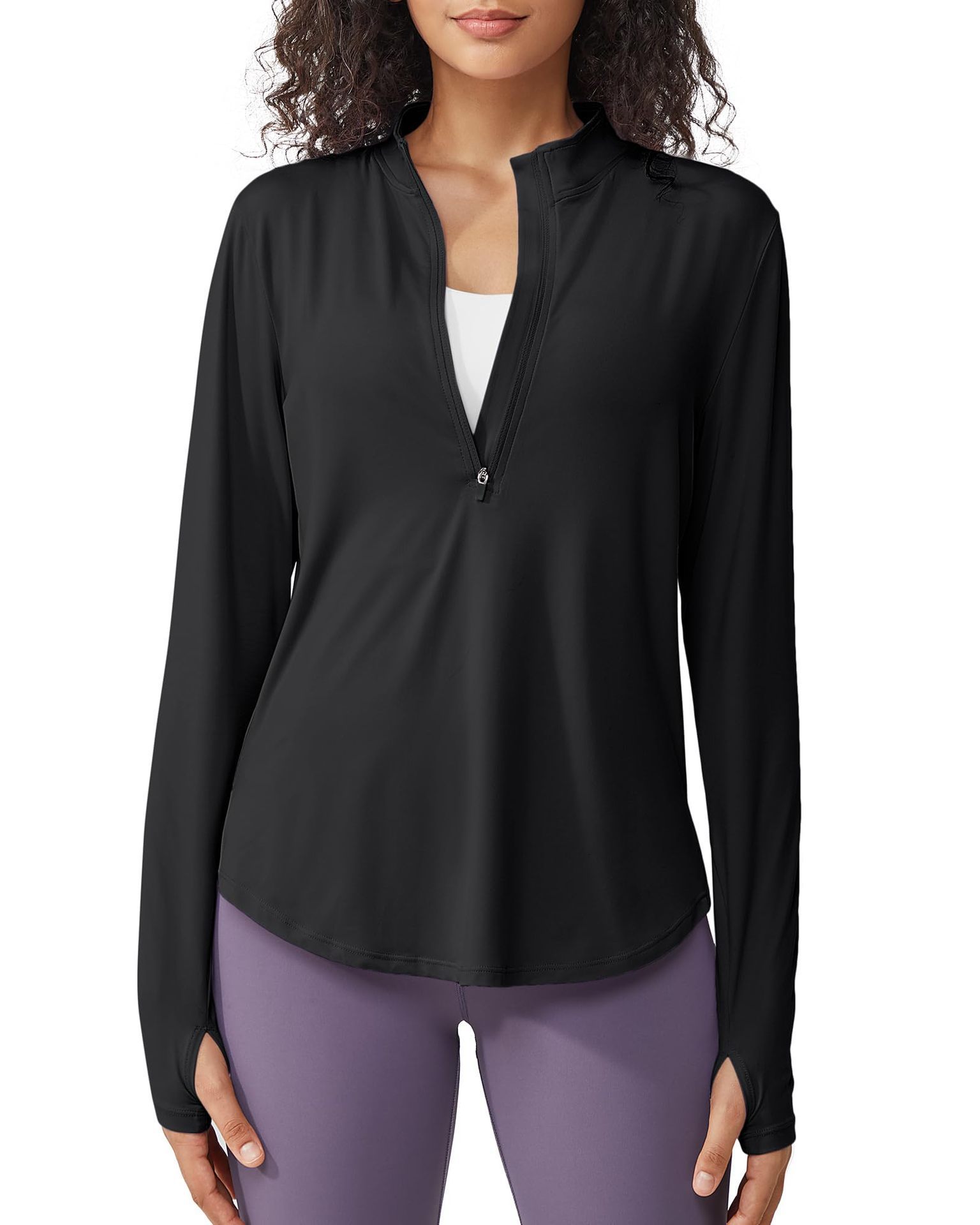 Casual jacket with halfzip stylish quickdry standup collar fitness wear slimfit sports top yoga for women 260302