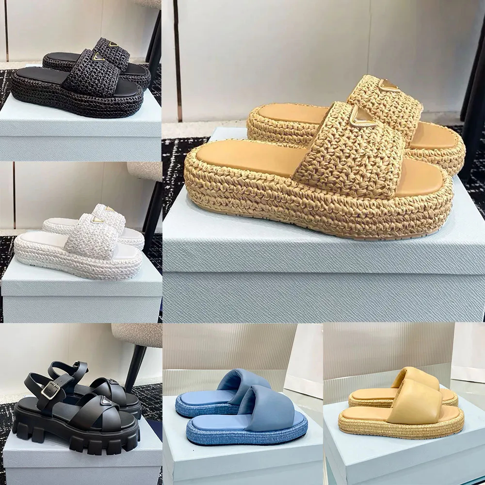 Designer sandals designer slippers sandals designer women luxury designer platform slides slippers leather outdoor summer beach buckle slipper womens size 35-42