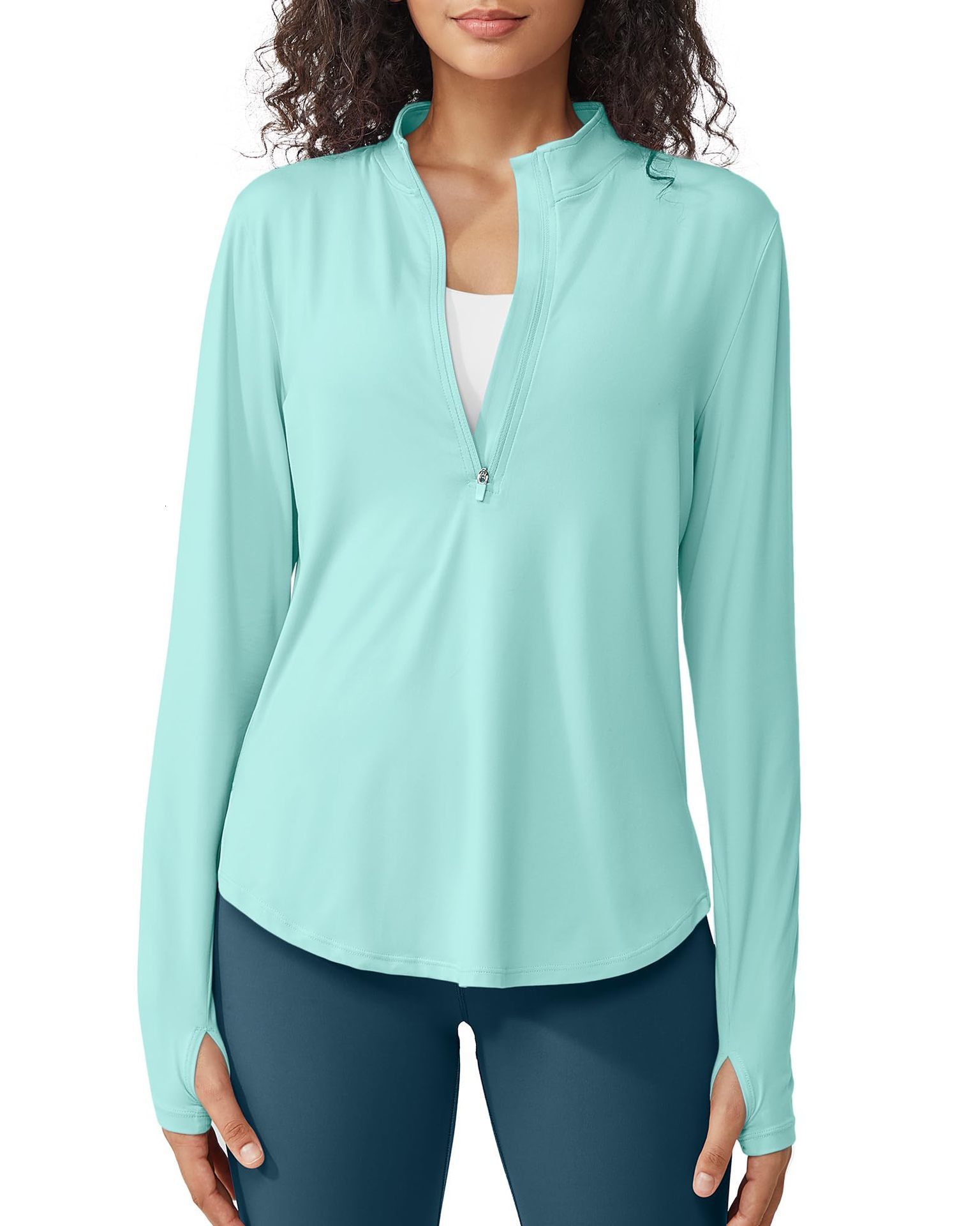 Casual jacket with halfzip stylish quickdry standup collar fitness wear slimfit sports top yoga for women 260302