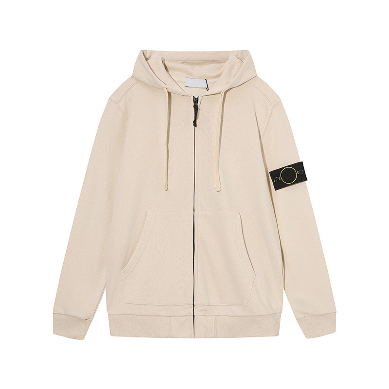 Autumn Winter Men's and Women's Men's Hoodies & Sweatshirts Solid Color Long Sleeve Zipper Sweater Coats Designer Branb Mens Women