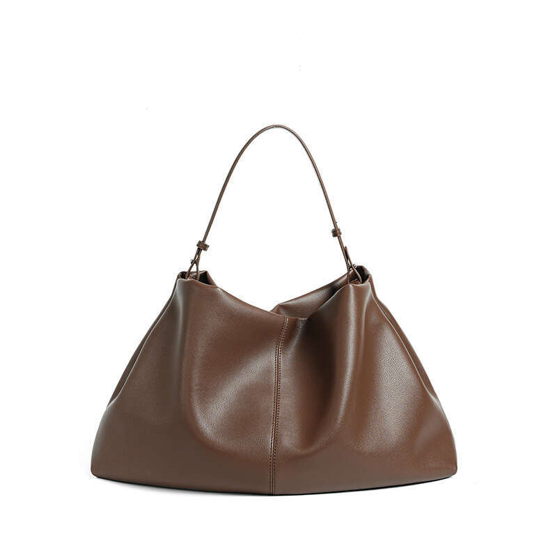 Autumn Winter Kite Shape Underarm Tote Bag Lazy Style Large Capacity Soft Cowhide Versatile Shoulder Handbag SENYY