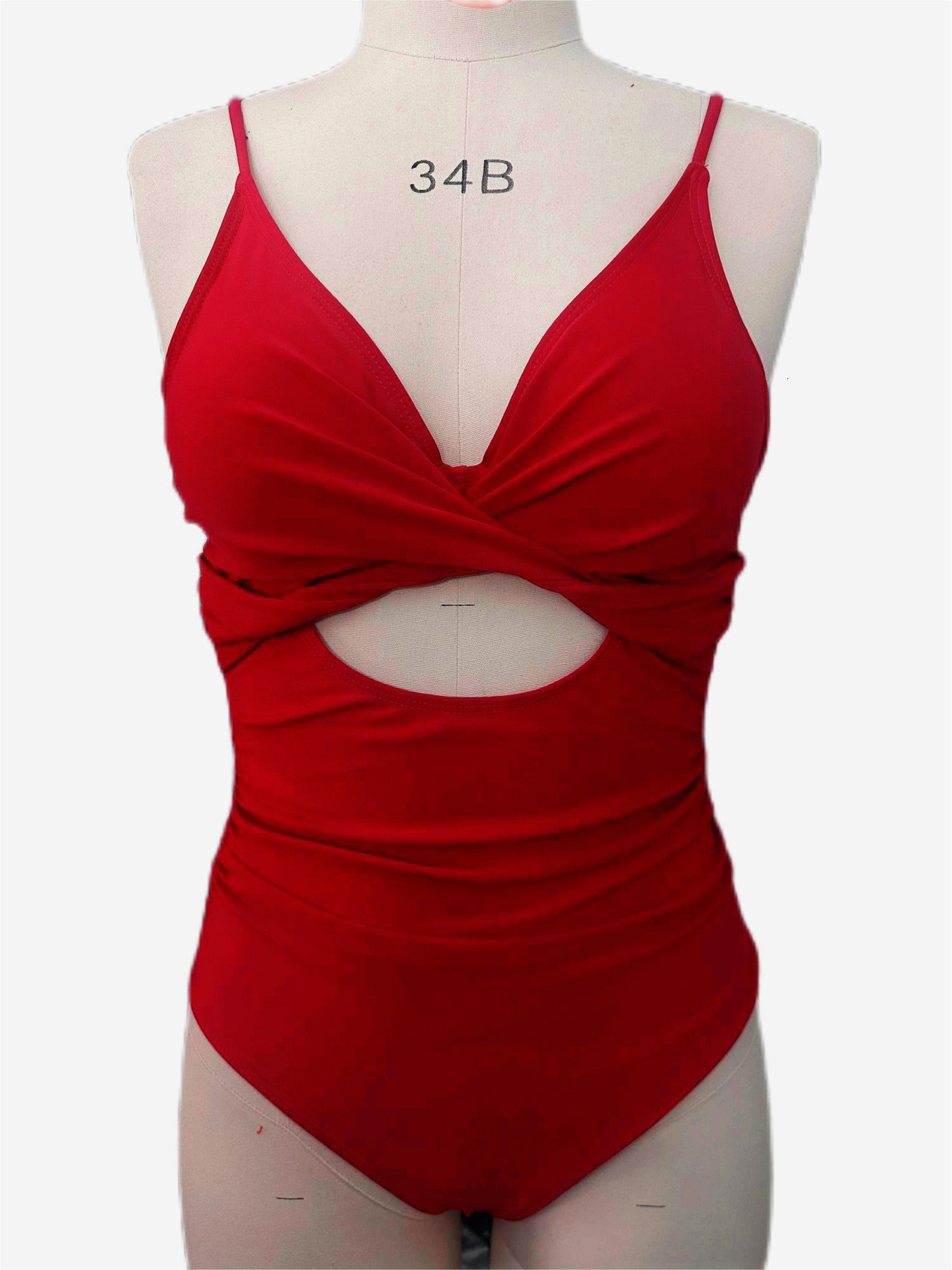 Bikini For Women Sexy Backless One-piece Swimsuit Solid Color And Multi-color Sports Swimsuit 250113