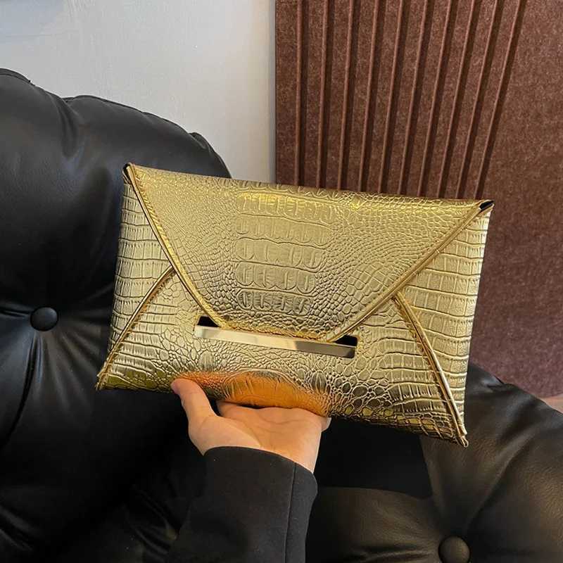 Fashion Crocodile Pattern Envelope Clutch Womens Handbags For Gifts Designer Casual Ladies Purses Phone PocketZHR260525