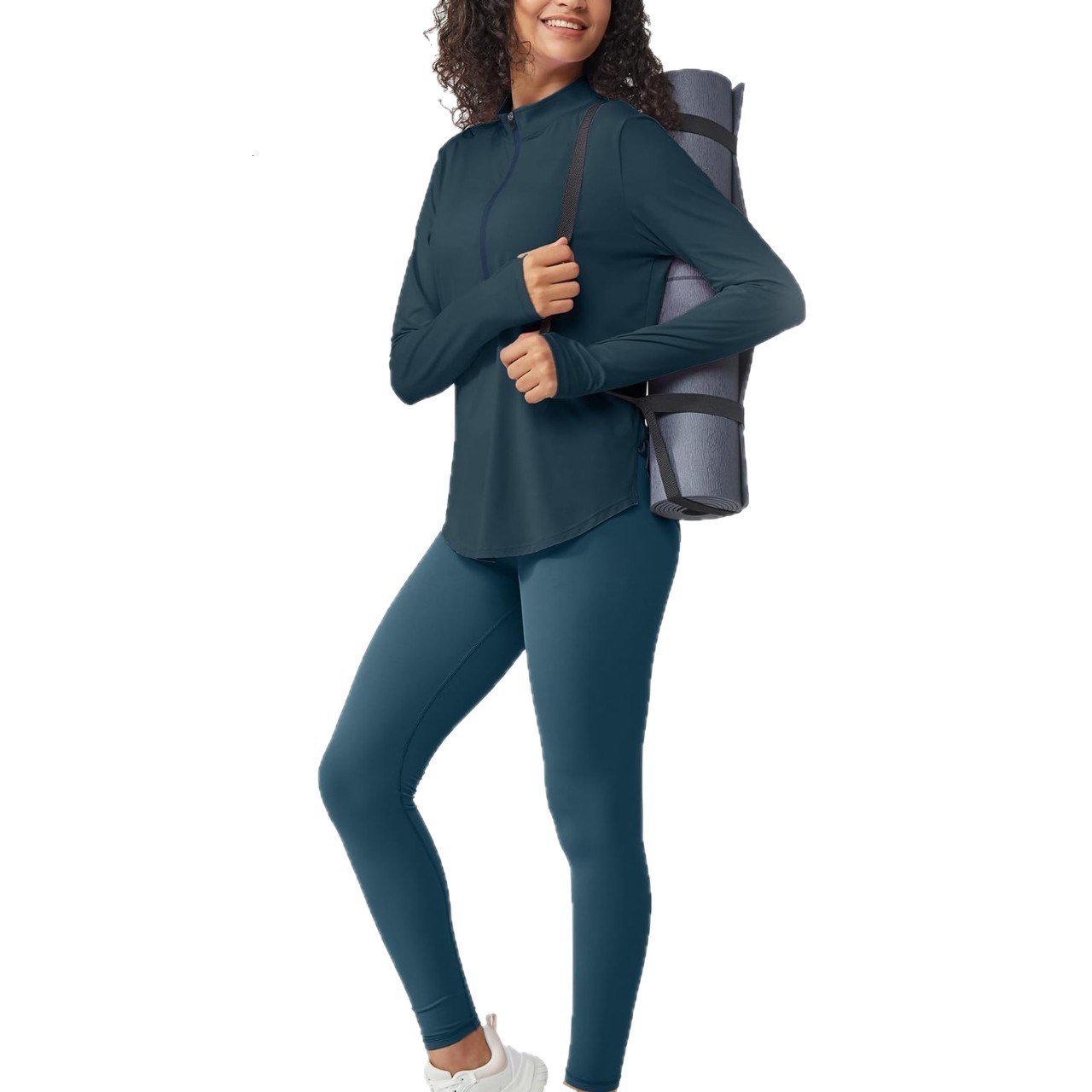 Casual jacket with halfzip stylish quickdry standup collar fitness wear slimfit sports top yoga for women 260302