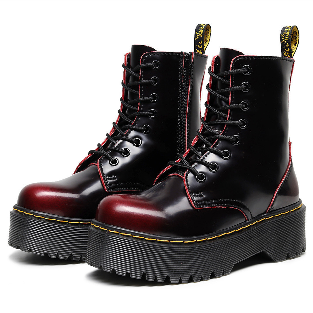 AIYUQI Women Ankle Boots Genuine Leather Retro Laceup Highheel Women Short Boots Largesize Nonslip Platform Female 250929