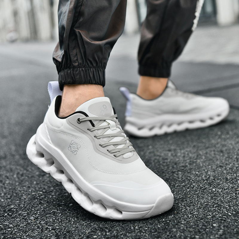 Free shipping designer shoes Comfort-Fit Mens Sport Casuals Stylish High Top Trainers Soft Underfoot Cushioning Thick-soled white