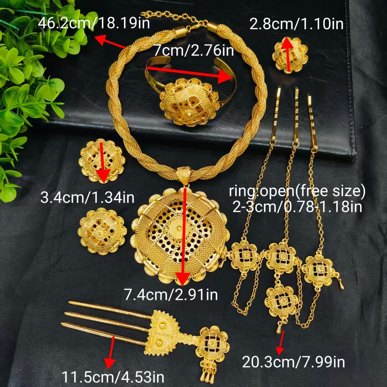 Luxury Twisted Necklace Sets For Women Wedding Dubai Gold Plated African Jewelry Set Indian Jewellery Anniversary Gifts
