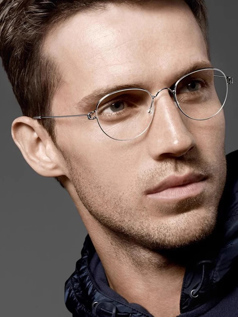 Denmark Men Oval Ultralight Glasses Frame JORN Air Women Simple Business Eyeglasses Gold Wire Thin Rim Spectacles 260521