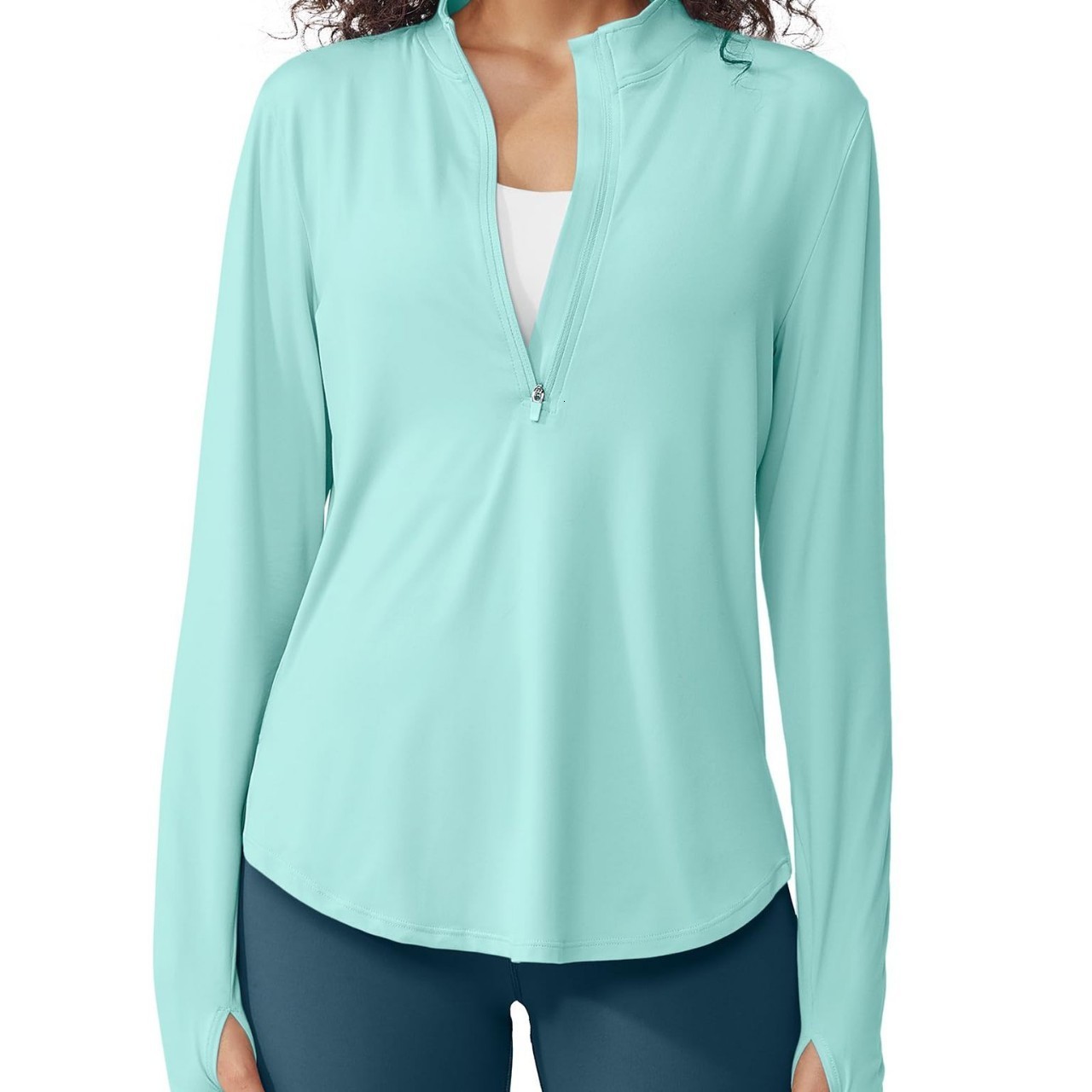 Casual jacket with halfzip stylish quickdry standup collar fitness wear slimfit sports top yoga for women 260302