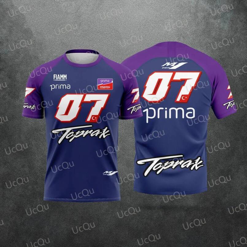 3D printed t-shirt, new model 2026, motorcycle racer fan number 7 Toprak Razgatlioglu, men and women. Suitable for summer.