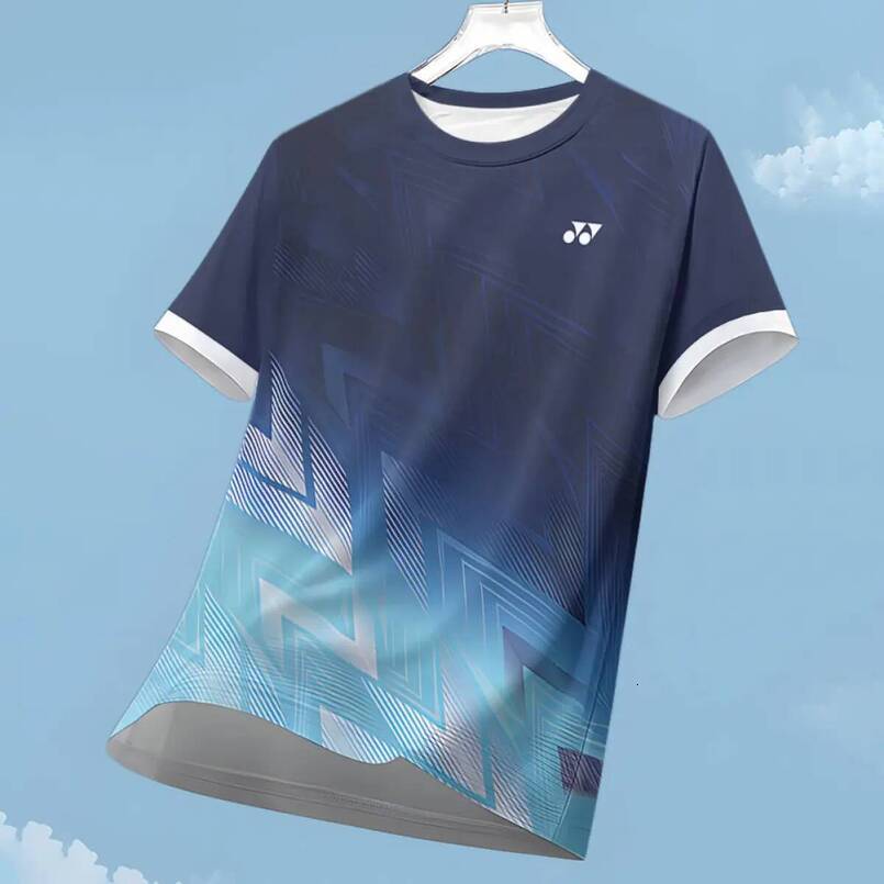 Dry Fit T-shirt, badminton brand. outdoor running, short sleeves, good ventilation. Fitness clothing, round neck, casual sports shirt. T-shirt for cyc