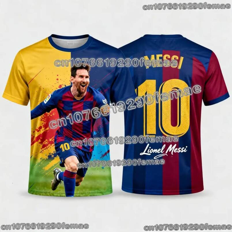 Men's MESSI football t-shirt, summer model 2026, superstar graphic design. Jersey for collectors. Casual sports style.