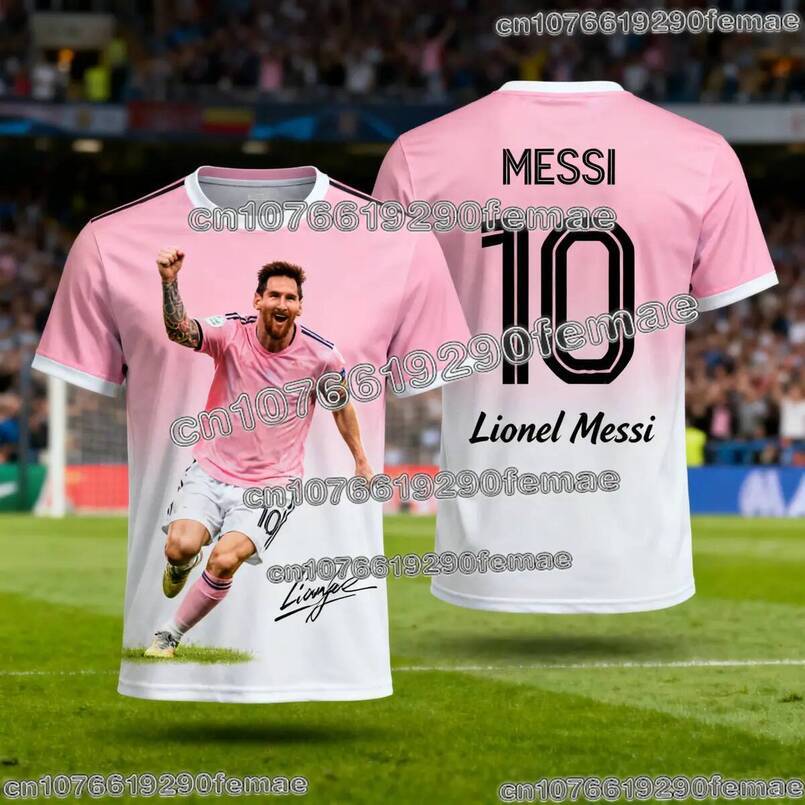 Men's MESSI football t-shirt, summer model 2026, superstar graphic design. Jersey for collectors. Casual sports style.