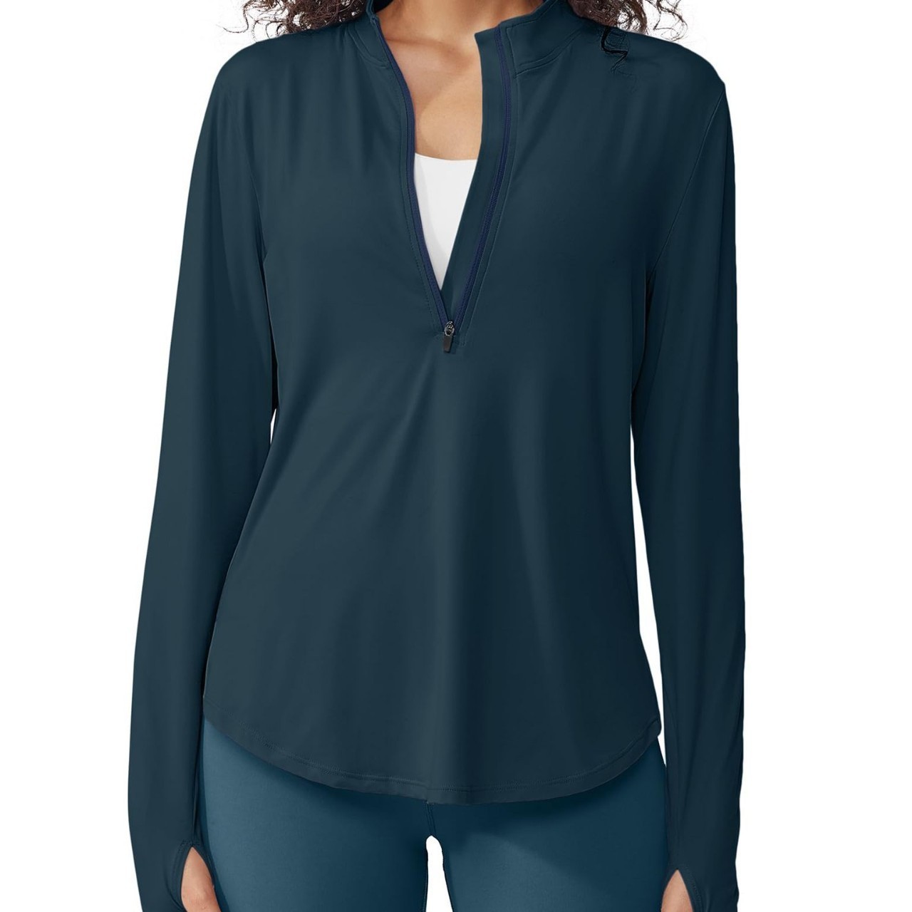 Casual jacket with halfzip stylish quickdry standup collar fitness wear slimfit sports top yoga for women 260302