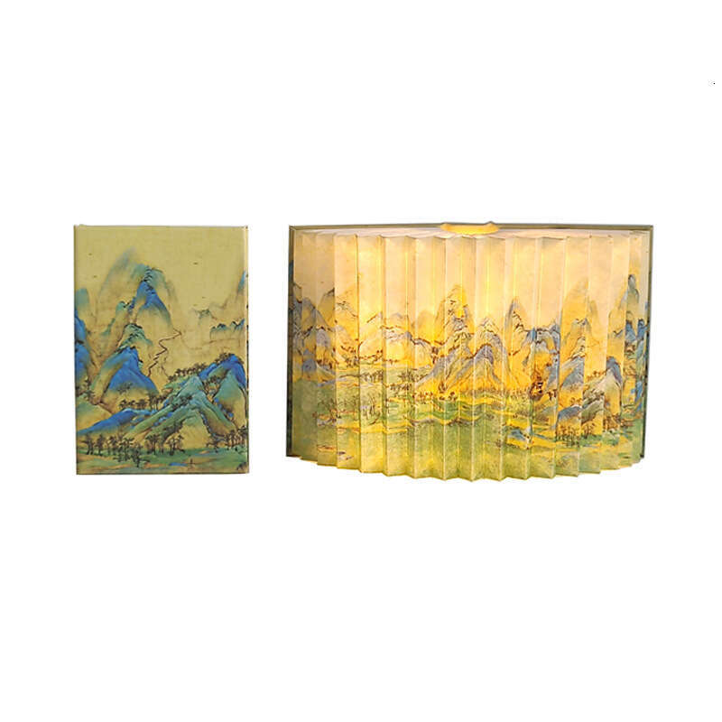 Creative Mid-Autumn Spring Festival Chinese Style Cultural Gift Table Night Light Souvenir Foldable Book Lamp