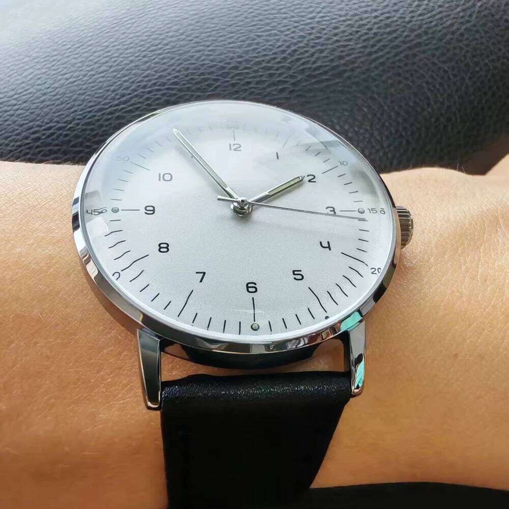 Minimalist Mechanical Wristwatch Watch Unisex Automatic Movement Vintage Hat Glass Timepieces Branded Design 26Y0525