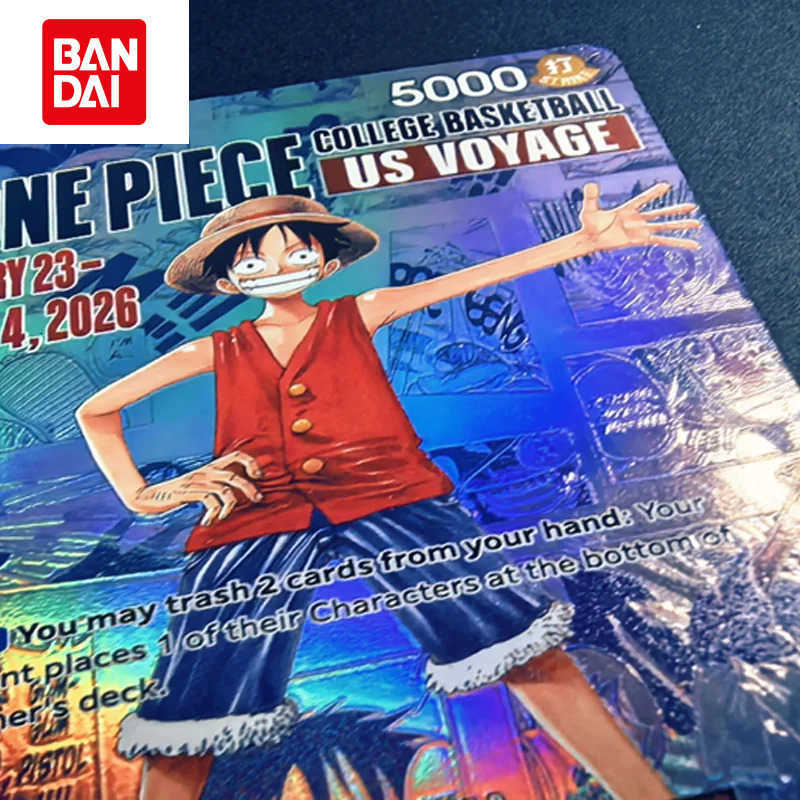 Diy One Piece English Monkey D Luffy Us Voyage College Basketball Promo Card Collction Limit Card L260525DMAL