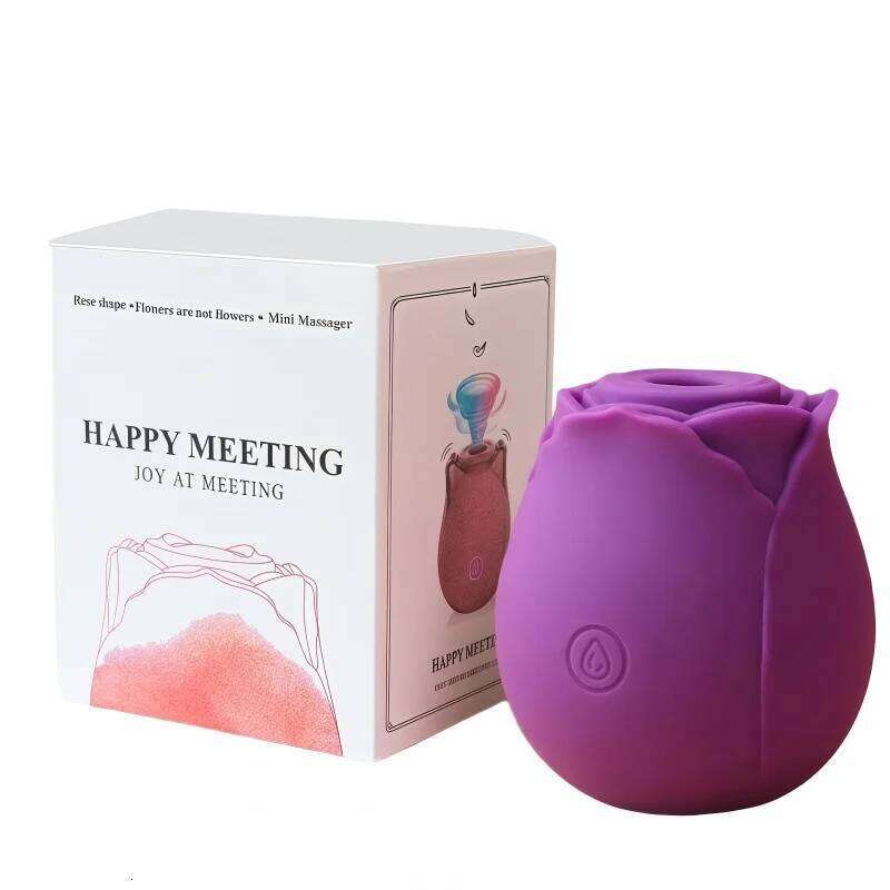 Rose Sucking Masturbator Wand with AV Vibration, Love Egg for Women, Adult Pleasure Toy J260525