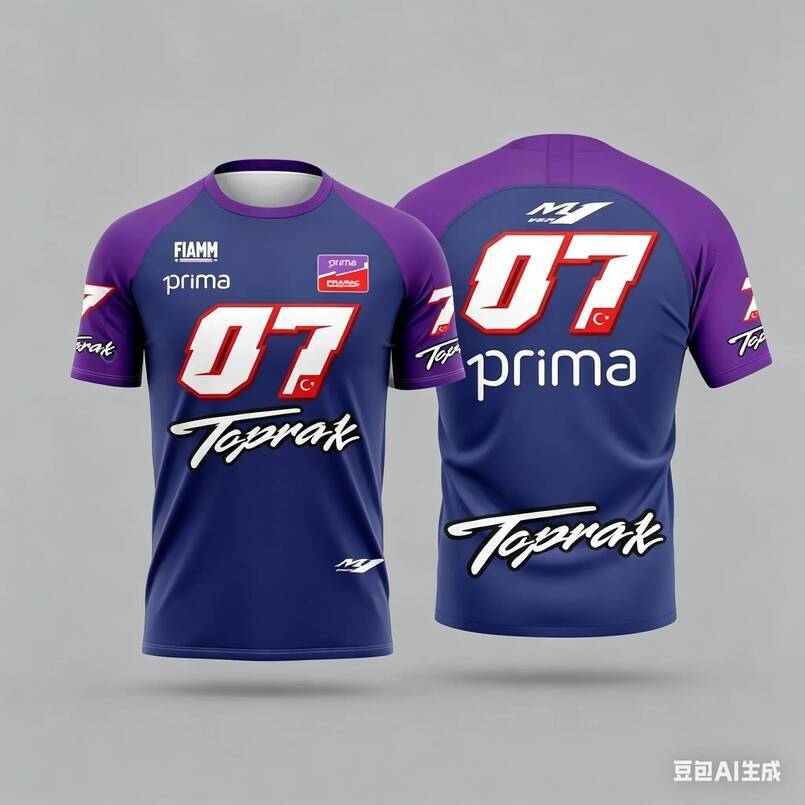 3D printed t-shirt, new model 2026, motorcycle racer fan number 7 Toprak Razgatlioglu, men and women. Suitable for summer.