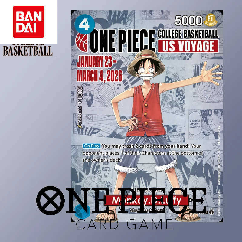 Diy One Piece English Monkey D Luffy Us Voyage College Basketball Promo Card Collction Limit Card L260525DMAL