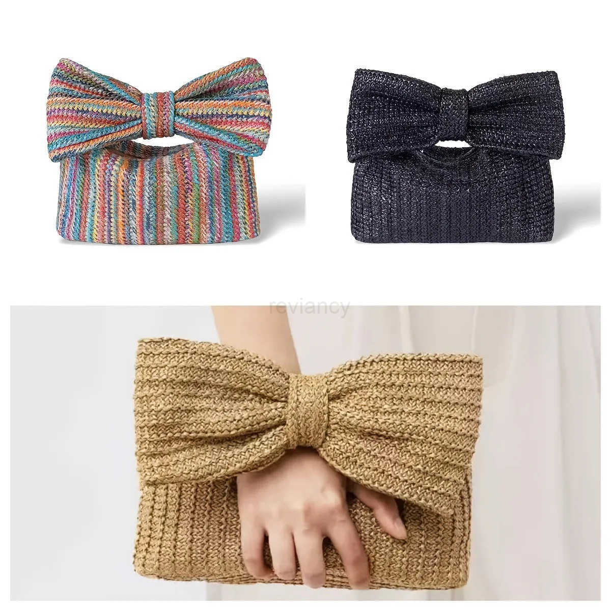 Fashion Women Summer Bohemian Straw Bag Woven Bow Beach Crossbody Bag Shoulder Messenger Bag Girls Handbags Straw Bag Gifts ChicR260525