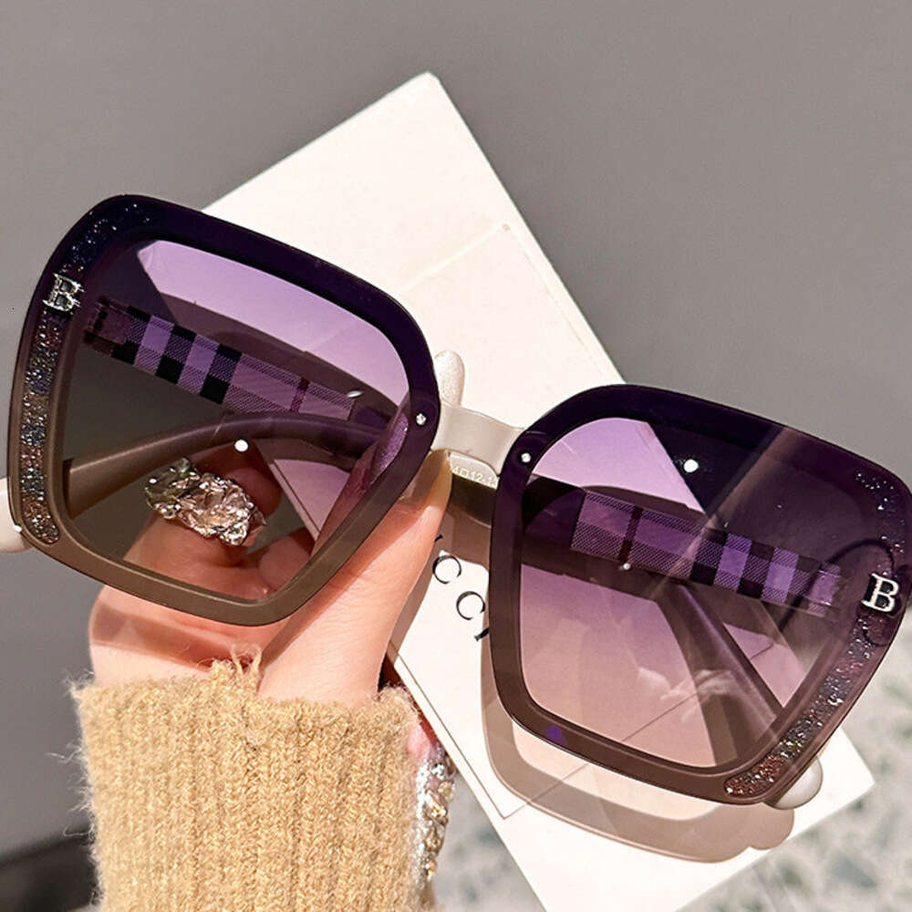 New Model Letter Pattern Polarized HD For Women, Light Luxury High-Quality Large Frame Sunglasses Wholesale Liuyuemoshang