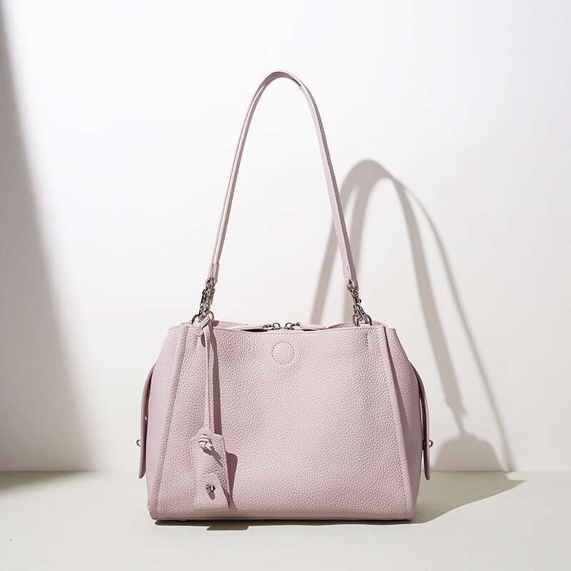 New Lychee Grain Genuine Leather Bag Korean Style Spring Summer Niche Elegant Commute Underarm Single Shoulder Handbag SENYY
