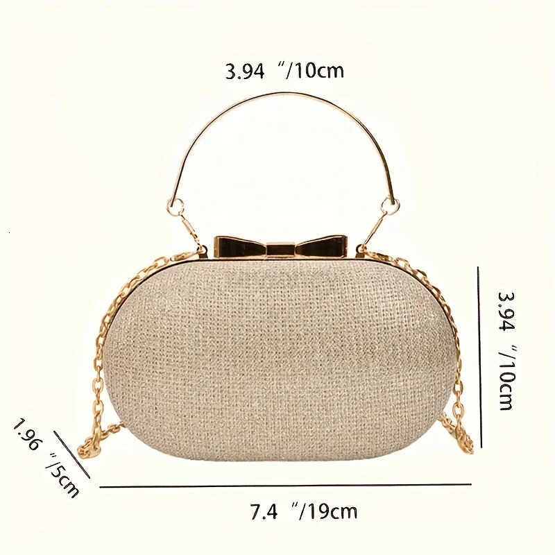 Light luxury sequined hand-held dinner bag elegant style bag high-end chain single-shoulder crossbody bagR260525