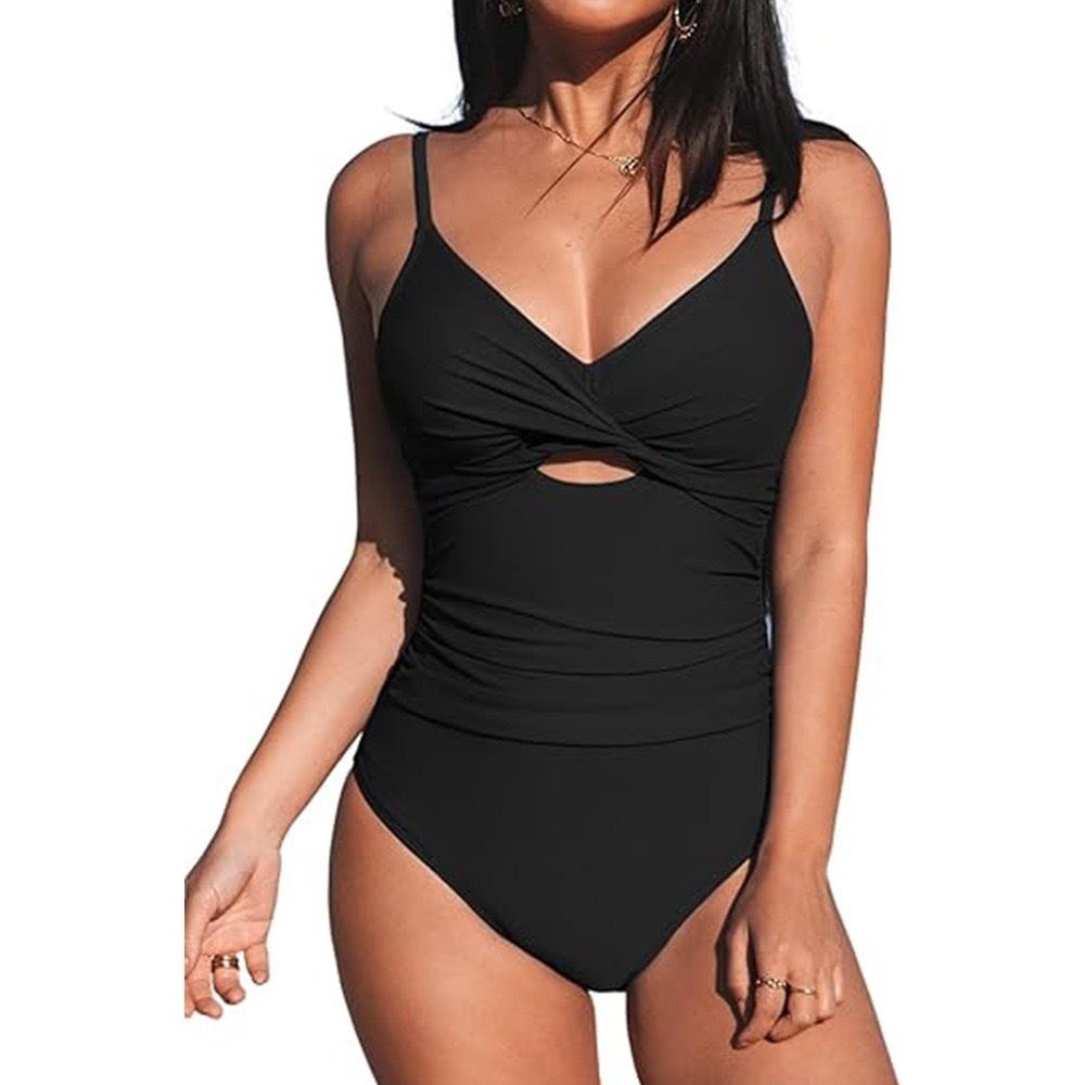 Bikini For Women Sexy Backless One-piece Swimsuit Solid Color And Multi-color Sports Swimsuit 250113
