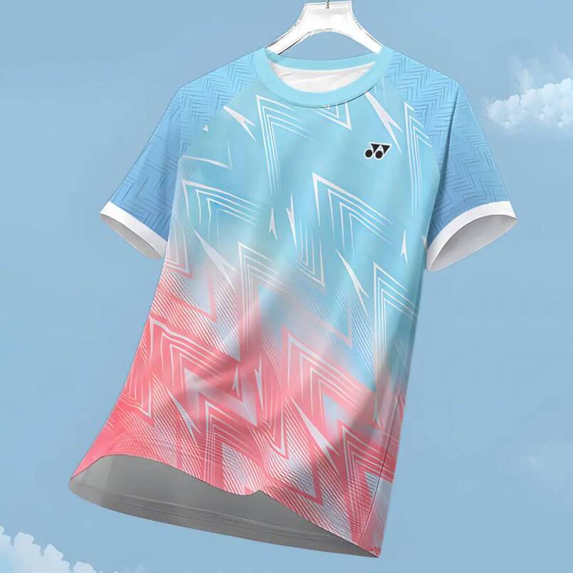 Dry Fit T-shirt, badminton brand. outdoor running, short sleeves, good ventilation. Fitness clothing, round neck, casual sports shirt. T-shirt for cyc