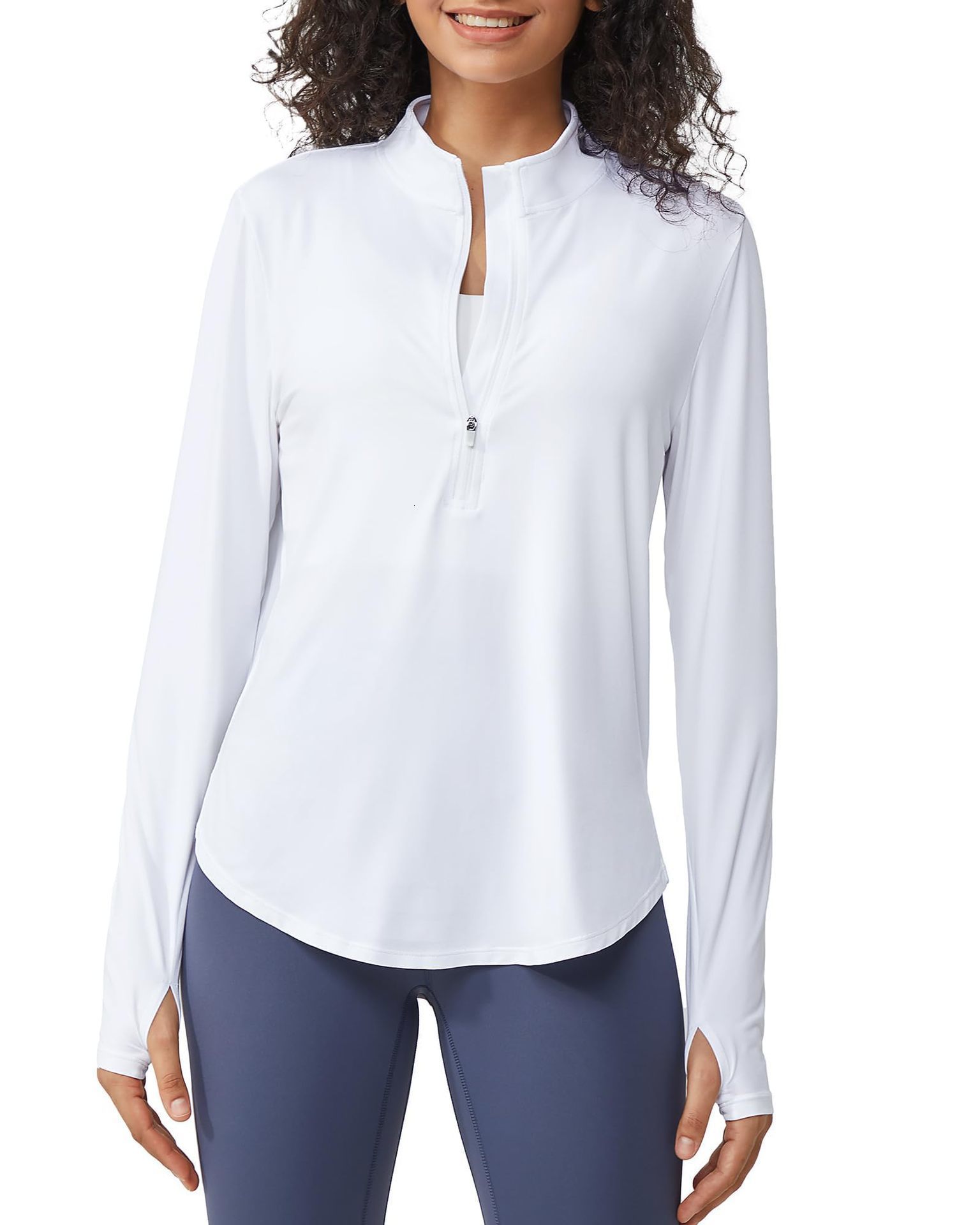 Casual jacket with halfzip stylish quickdry standup collar fitness wear slimfit sports top yoga for women 260302
