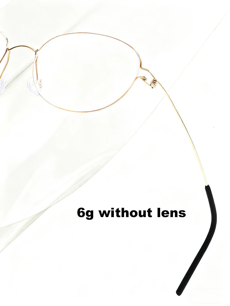 Denmark Men Oval Ultralight Glasses Frame JORN Air Women Simple Business Eyeglasses Gold Wire Thin Rim Spectacles 260521