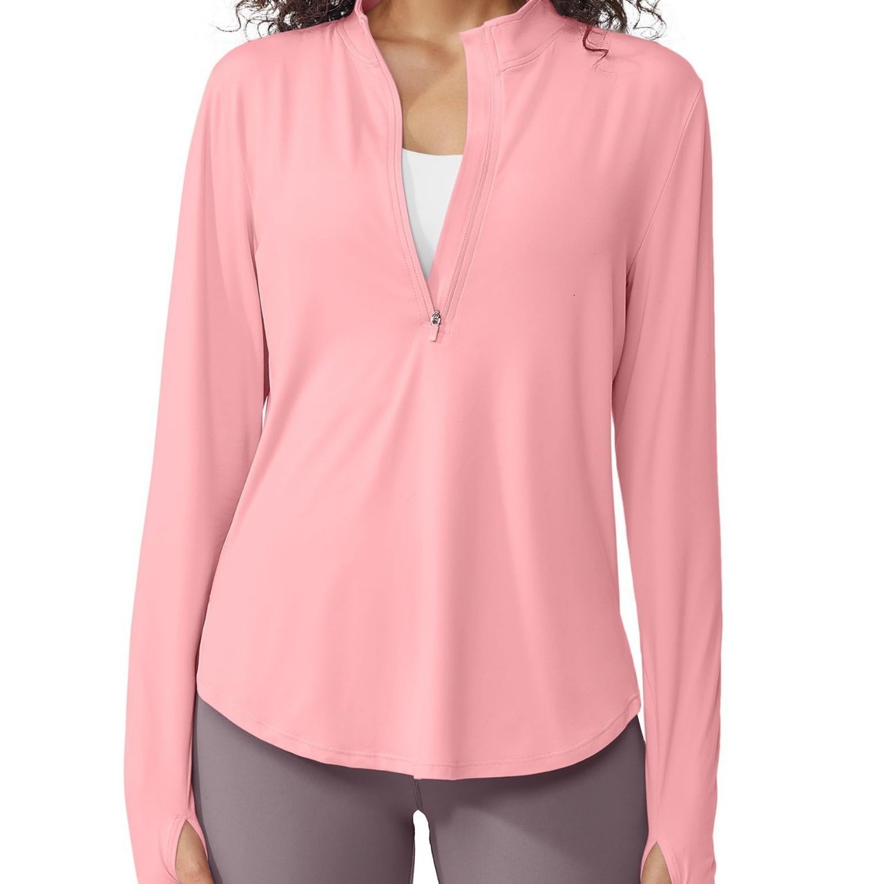 Casual jacket with halfzip stylish quickdry standup collar fitness wear slimfit sports top yoga for women 260302