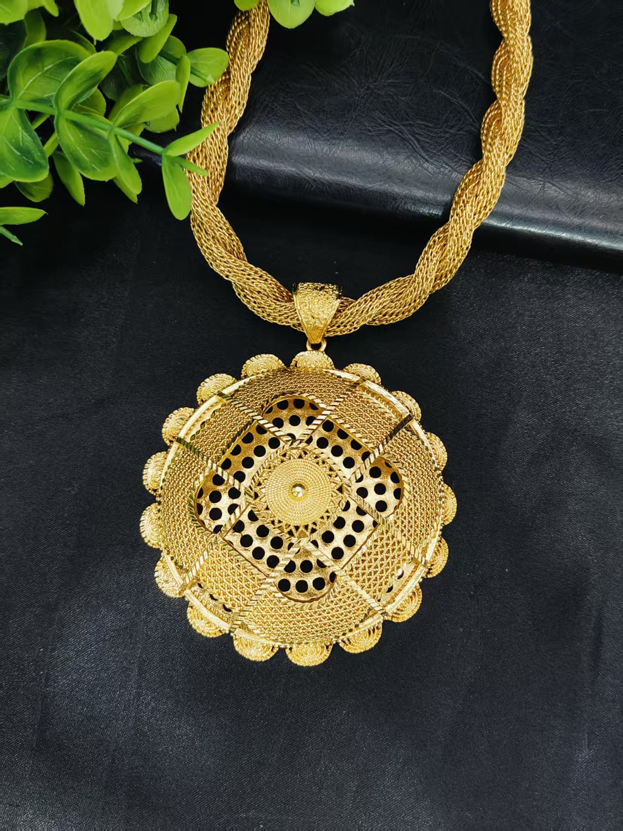 Luxury Twisted Necklace Sets For Women Wedding Dubai Gold Plated African Jewelry Set Indian Jewellery Anniversary Gifts