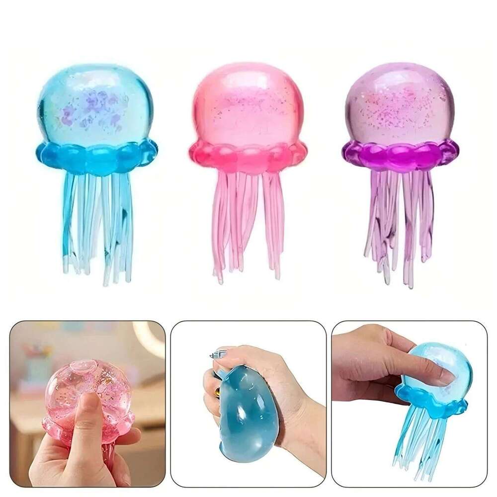 Trending Nee Doh Jellyfish Cube Squish Soft Jelly Squeeze Stress Relief Fidget Toy, Sensory NeeDoh for Kids & Adults 26Li0523 - view 5