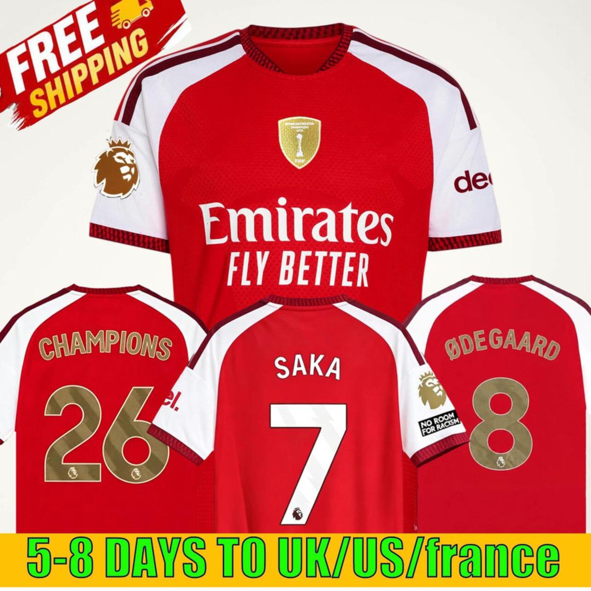 champions Arsenally 2026 26 27 Soccer Jerseys Men kids Players Fans Football Jersey Shirts kit SAKA GYOKERES EZE ODEGAARD RICE MADUEKE MARTINELLI CALAFIORI