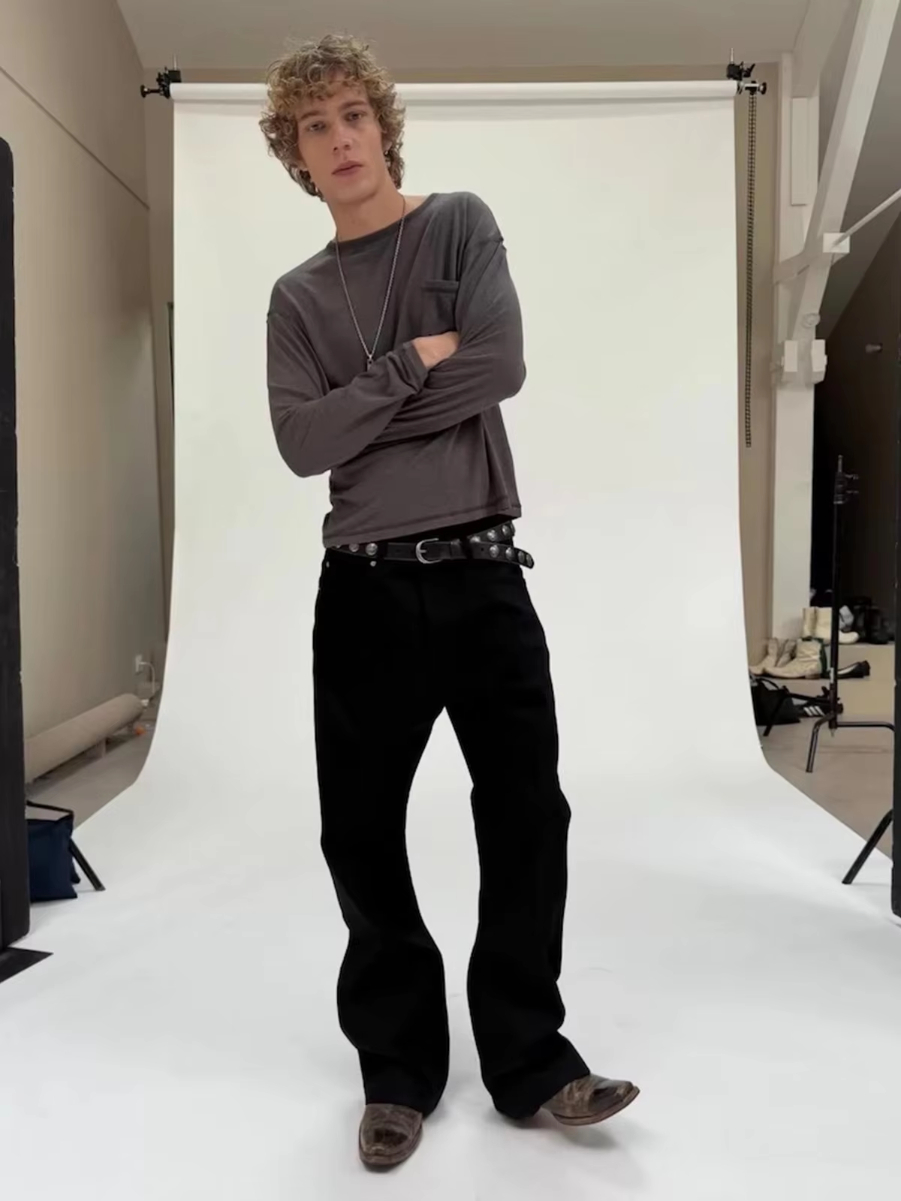MIJKO Pure Black Raw Denim Jeans TJ179