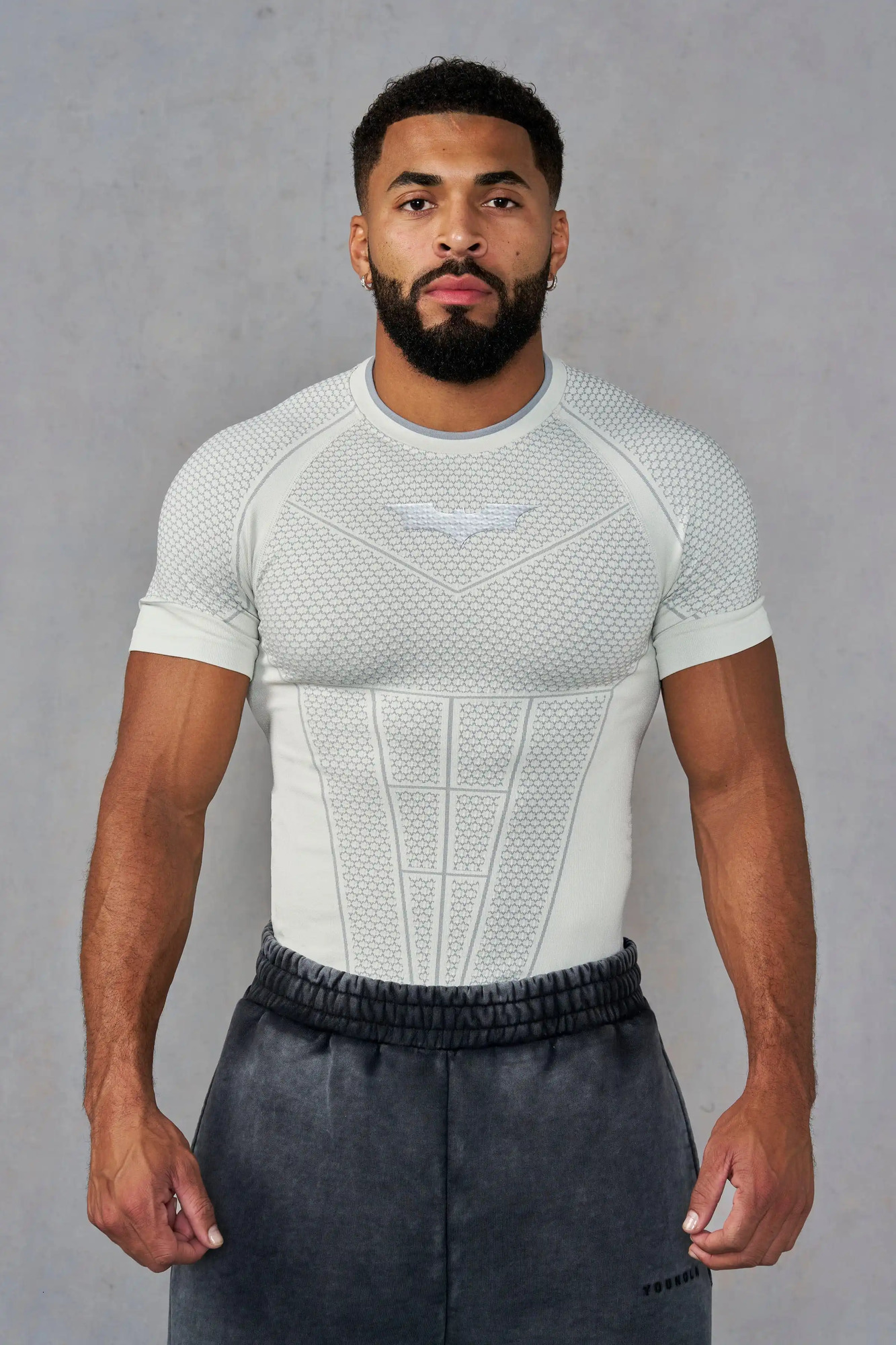 Mens Batman Print Compression T-Shirt Seamless Honeycomb Breathable Quick Dry Short Sleeve High Elastic Fitness Gym Top Runn 260525
