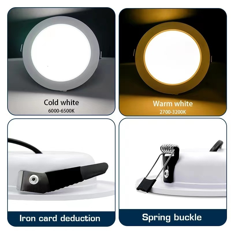 10pcs/lot Led Downlight 3W 5W 7W 9W 12W 15W 220V Recessed Ceiling Light 3/4/5 inch Round Led Panel Down Light Spotlight Lighting