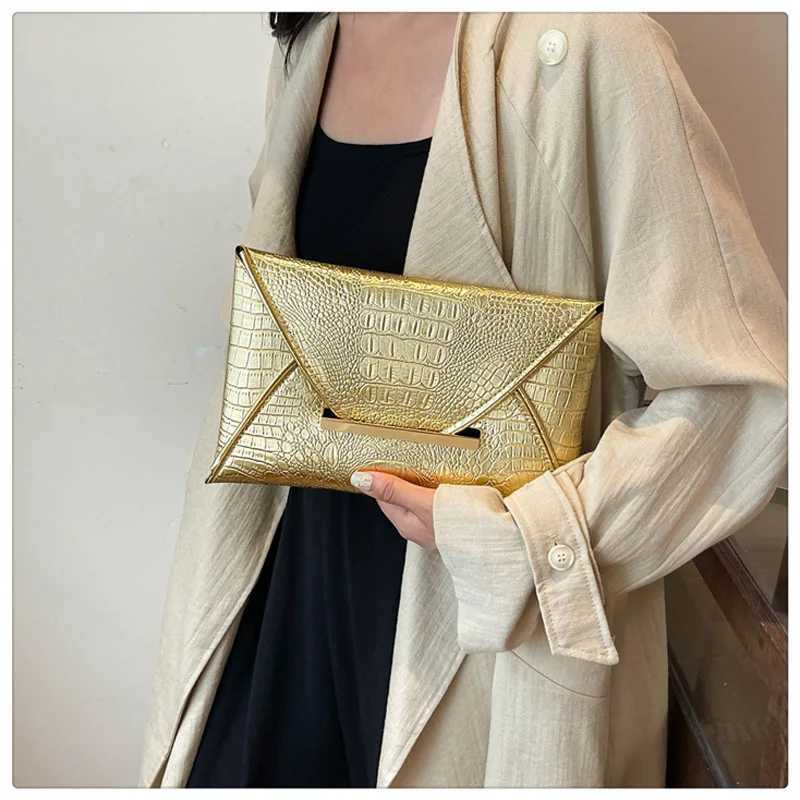 Fashion Crocodile Pattern Envelope Clutch Womens Handbags For Gifts Designer Casual Ladies Purses Phone PocketZHR260525