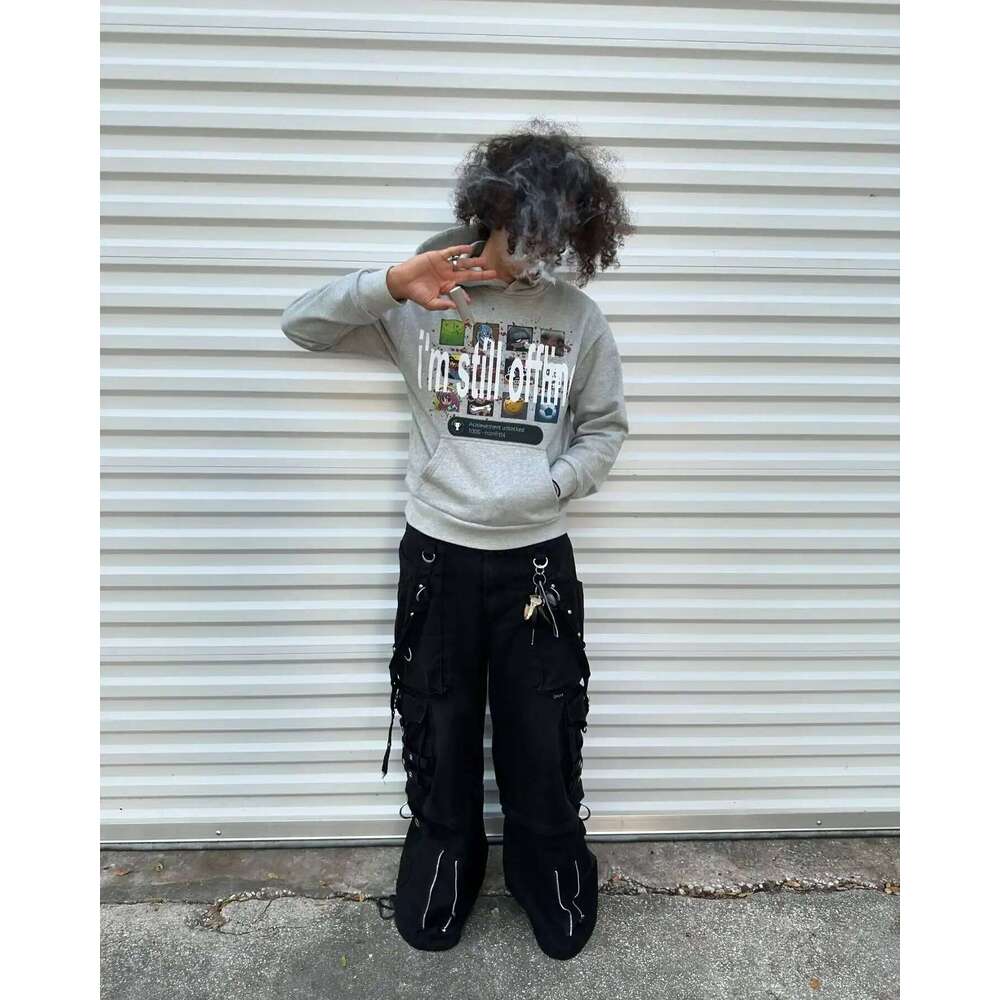Harajuku Trendy Sportswear Pink 3DS Hoodies Women Mens Streetwear Tape Mark Hot Sell Sweatshirts Zip Up Hoodie Y2k Tops 26Y0525
