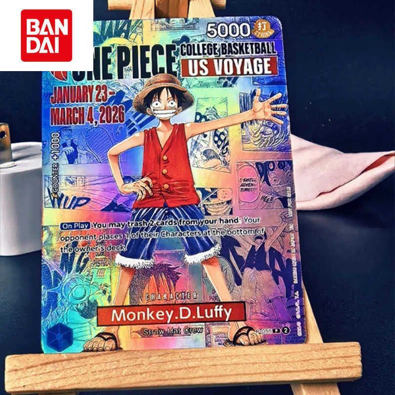 Diy One Piece English Monkey D Luffy Us Voyage College Basketball Promo Card Collction Limit Card L260525DMAL