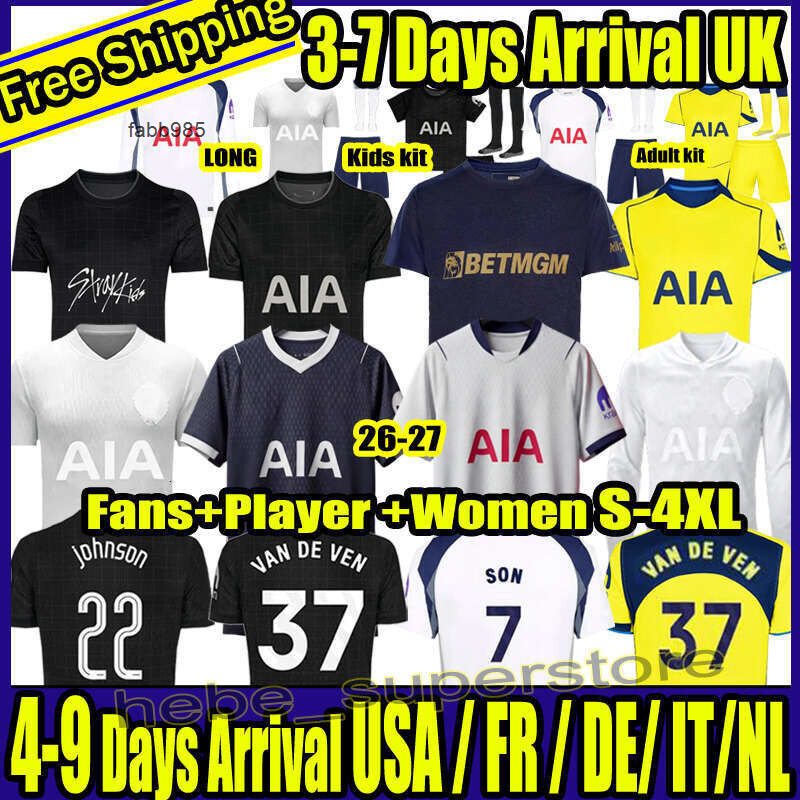 S-4XL 25 26 27 tottenham soccer jerseys XAVI MADDISON KUDUS KULUSEVSKI KOLO MUANI ROMERO VAN DE VEN SOLANKE BERGVALL GRAY TEL SON JPALHINHA 125TH foot