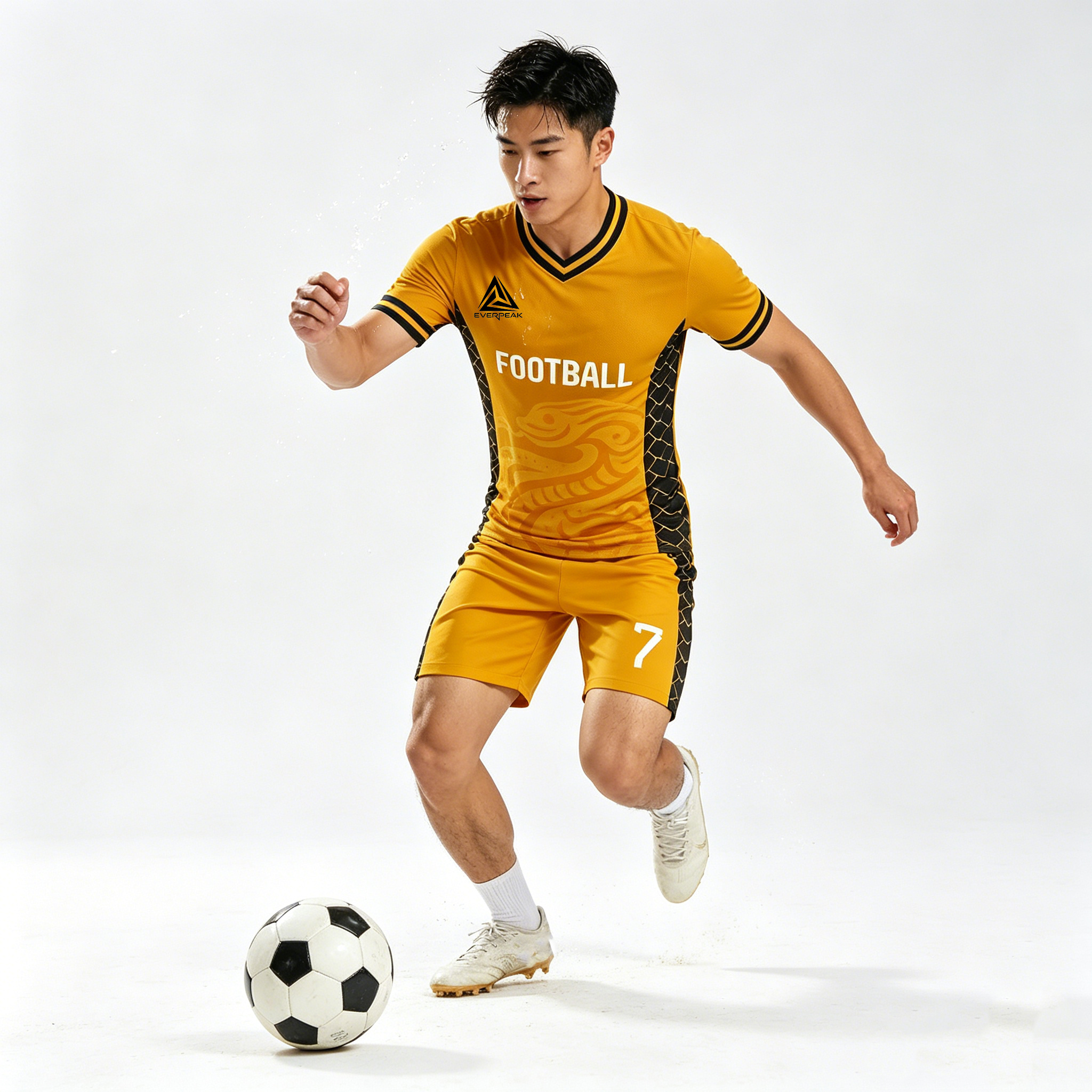 Custom Tribal Pattern Soccer Jersey Set Men Quick Dry Football Uniform with Shorts Customizable Team Name Number Logo - view 5