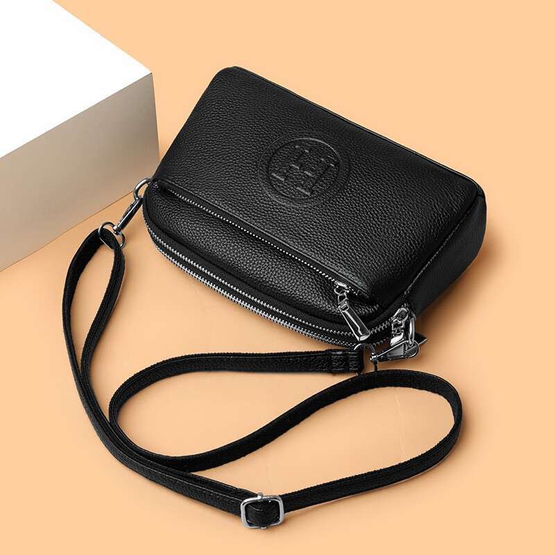 Luxury Brand Designer Bag European And American Women's Mobile Phone Crossbody 2025 New Versatile Simple Korean Style Letter Leather Fashion Zipp - view 4