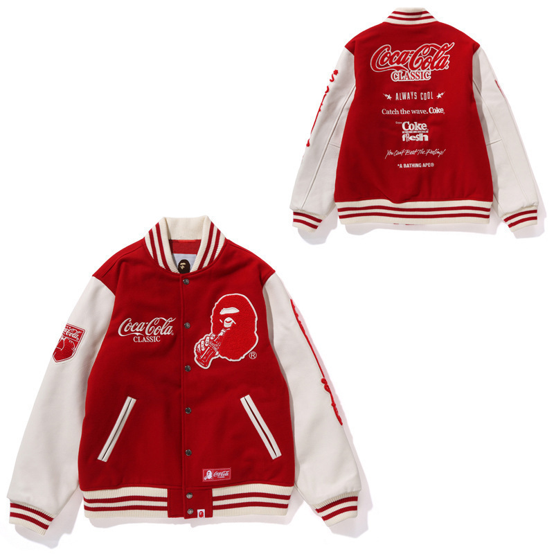 American trendy collegiate baseball jacket, versatile couple outerwear, 3D digital printing, custom design available casual jacket