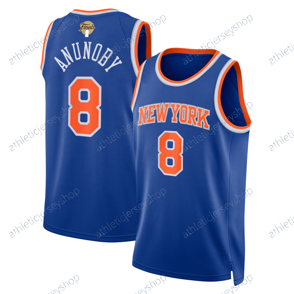 Jalen Brunson 2026 Finals Patch Jersey Patrick Ewing Josh Hart Miles McBride OG Anunoby66