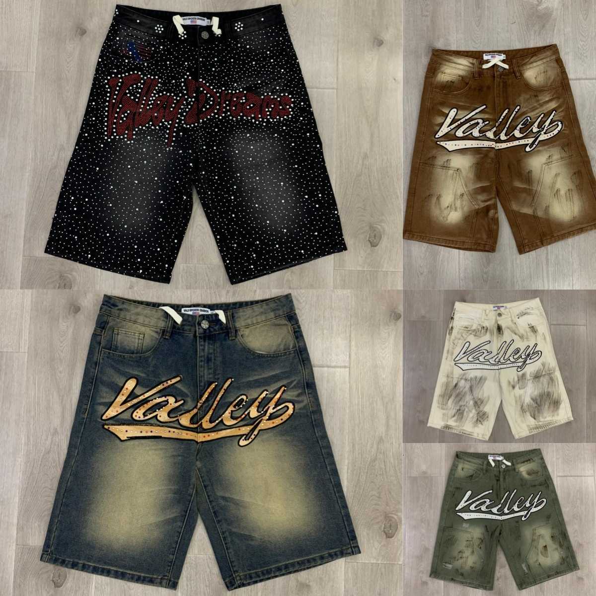 Y2k Black Denim Shorts Baggy Streetwear Embroidery Cartoon Graphics Short Jeans Men Harajuku Hip Hop Loose Fitness Casual Shorts X251205
