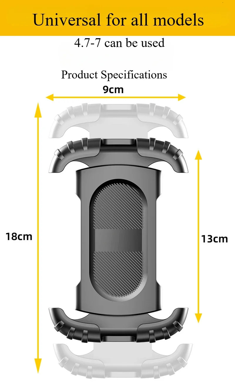 Universal Bike Phone Mount for Road Bike Mountain Bike Bicycle Stem Electric Motorcycle Scooter Rearview Mirror Anti Slip Fall 260525